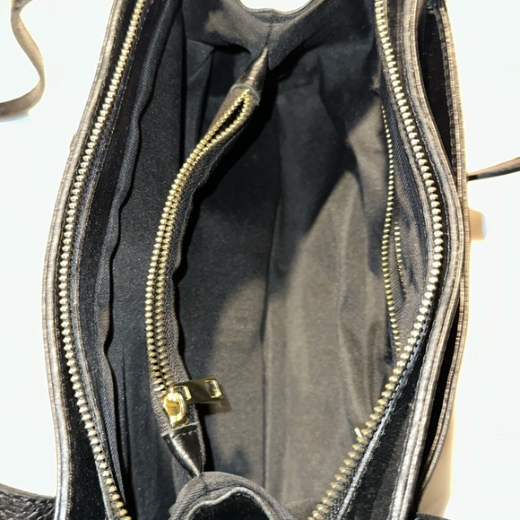 Divina Firenze Black Leather Satchel Bag EUC - Picture 15 of 17